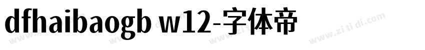 dfhaibaogb w12字体转换